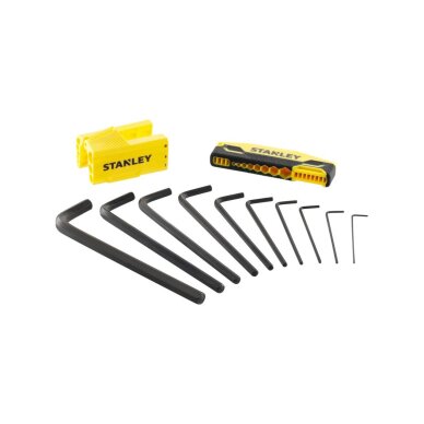 Šešiakampių raktų kompl. 9 vnt. 1.5-10mm., Stanley 6 Šešiakampių raktų kompl. 9 vnt. 1.5-10mm., Stanley 6