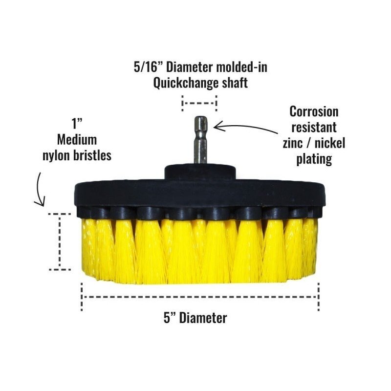Šepetys profesionaliam valymui - minkštas, geltonas, 13 cm 2 Šepetys profesionaliam valymui - minkštas, geltonas, 13 cm 2