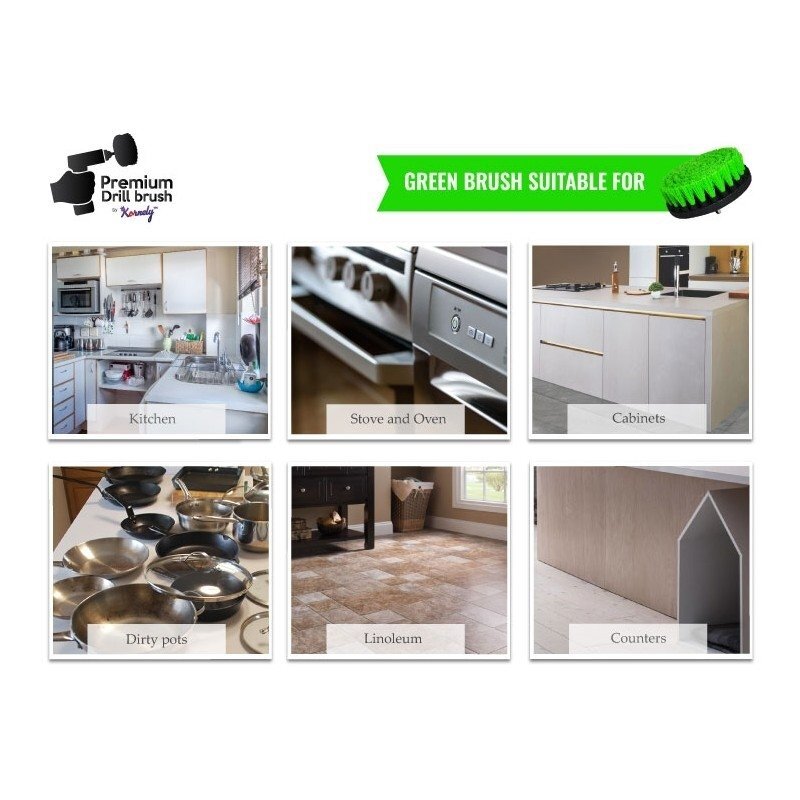 Šepetys profesionaliam valymui NEMO vidutinis, žalias, 13 cm 3 Šepetys profesionaliam valymui NEMO vidutinis, žalias, 13 cm 3