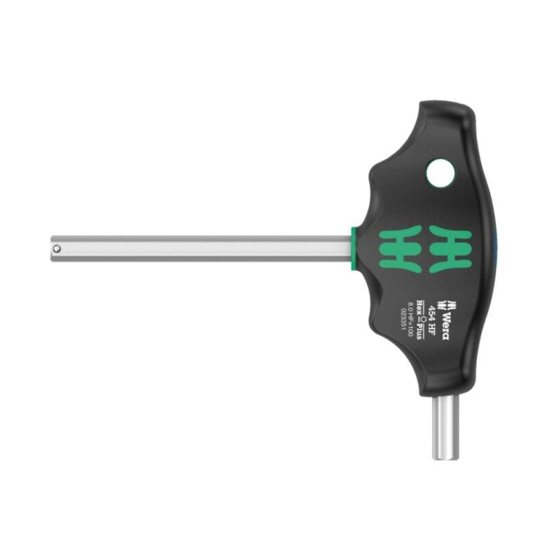 Šešiakampis atsuktuvas su T-formos rankena WERA 454 Hex-Plus HF 3x100mm Šešiakampis atsuktuvas su T-formos rankena WERA 454 Hex-Plus HF 3x100mm