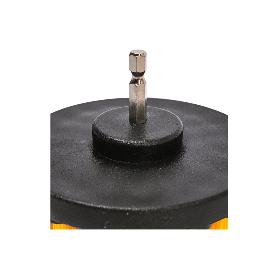 Šepetys su Hex 6.3 mm 1/4" galu Ø 100 mm 1