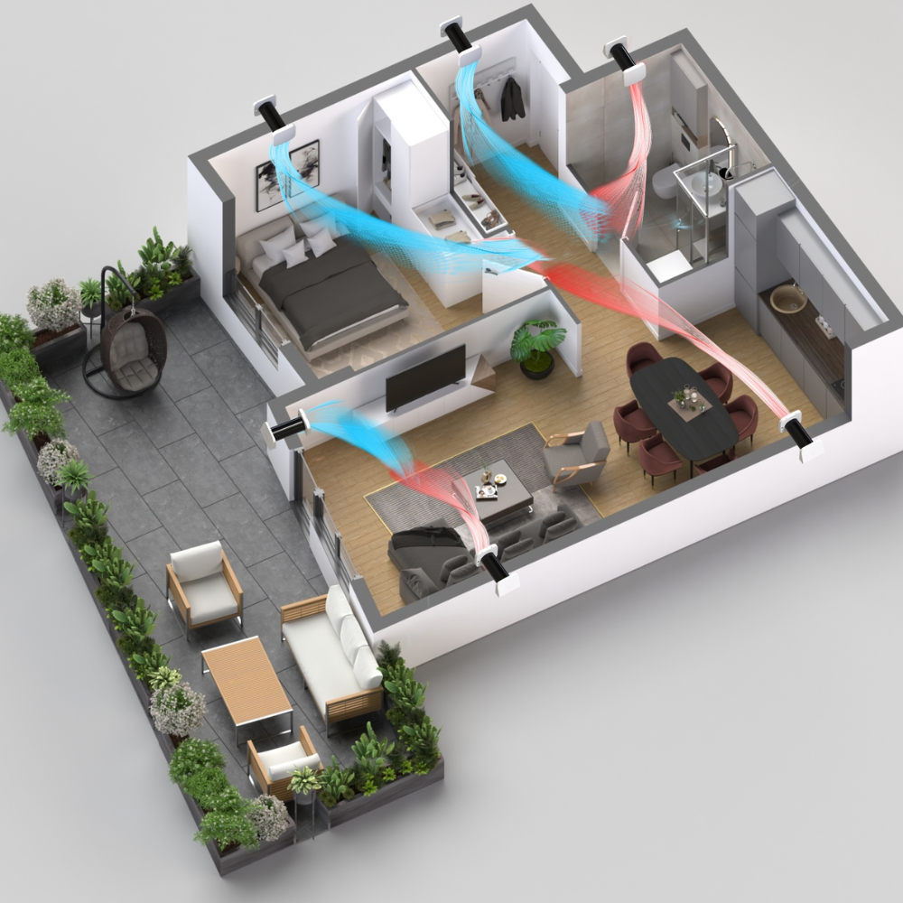 Sieninis mini rekuperatorius BSK Zephyr Mini 4