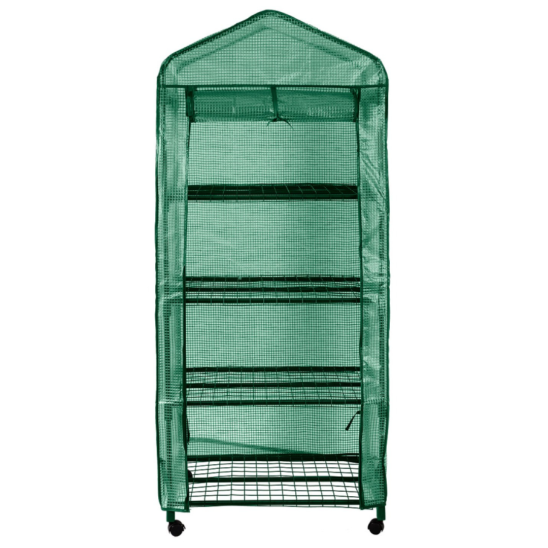 Šiltnamis 69 x 49 x 160 cm, PE plėvelė, metalinė konstrukcija, ratukai 7