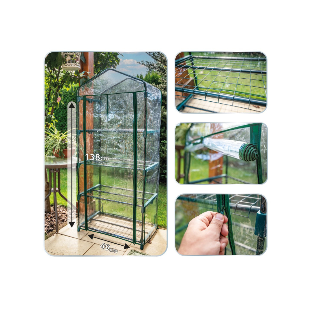 Šiltnamis 69 x 49 x 160 cm, PVC plėvelė, metalinė konstrukcija 6 Šiltnamis 69 x 49 x 160 cm, PVC plėvelė, metalinė konstrukcija 6