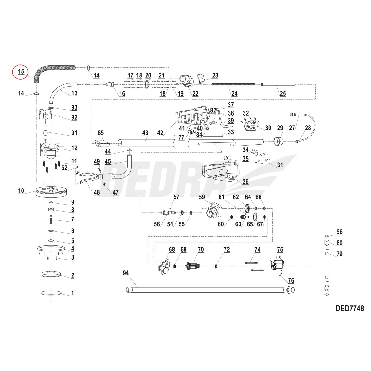 Siurbimo vamzdis Dedra 1