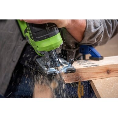 Akumuliatorinis siaurapjūklis Greenworks GD24JS, 24 V, (tik įrankis) 8 Akumuliatorinis siaurapjūklis Greenworks GD24JS, 24 V, (tik įrankis) 8