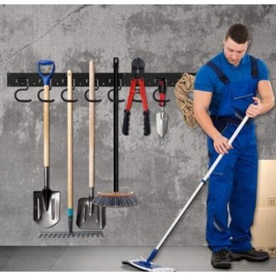 Sieninio tvirtinimo įrankių laikikliai (be įrankių) | 20 kablių | 4 vnt x 40 cm | 160 cm (TH64) 2