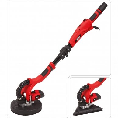 Sienų ir lubų šlifavimo mašinėlė Yato YT-82350 (žirafa) 225mm, 750W 5 Sienų ir lubų šlifavimo mašinėlė Yato YT-82350 (žirafa) 225mm, 750W 5