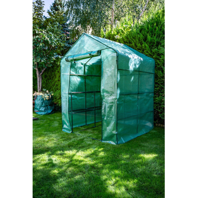 Šiltnamis 143 x 143 x 195 cm, PE plėvelė 135 g, metalinė konstrukcija 1 Šiltnamis 143 x 143 x 195 cm, PE plėvelė 135 g, metalinė konstrukcija 1