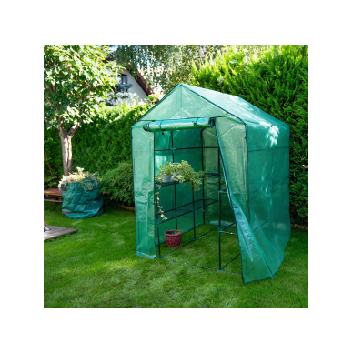 Šiltnamis 143 x 143 x 195 cm, PE plėvelė 135 g, metalinė konstrukcija 4 Šiltnamis 143 x 143 x 195 cm, PE plėvelė 135 g, metalinė konstrukcija 4