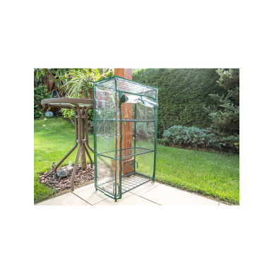 Šiltnamis 46 x 24 x 80 cm, PVC plėvelė, metalinė konstrukcija 2 Šiltnamis 46 x 24 x 80 cm, PVC plėvelė, metalinė konstrukcija 2