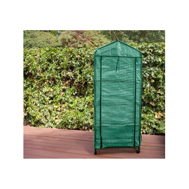 Šiltnamis 69 x 49 x 160 cm, PE plėvelė, metalinė konstrukcija, ratukai 5 Šiltnamis 69 x 49 x 160 cm, PE plėvelė, metalinė konstrukcija, ratukai 5