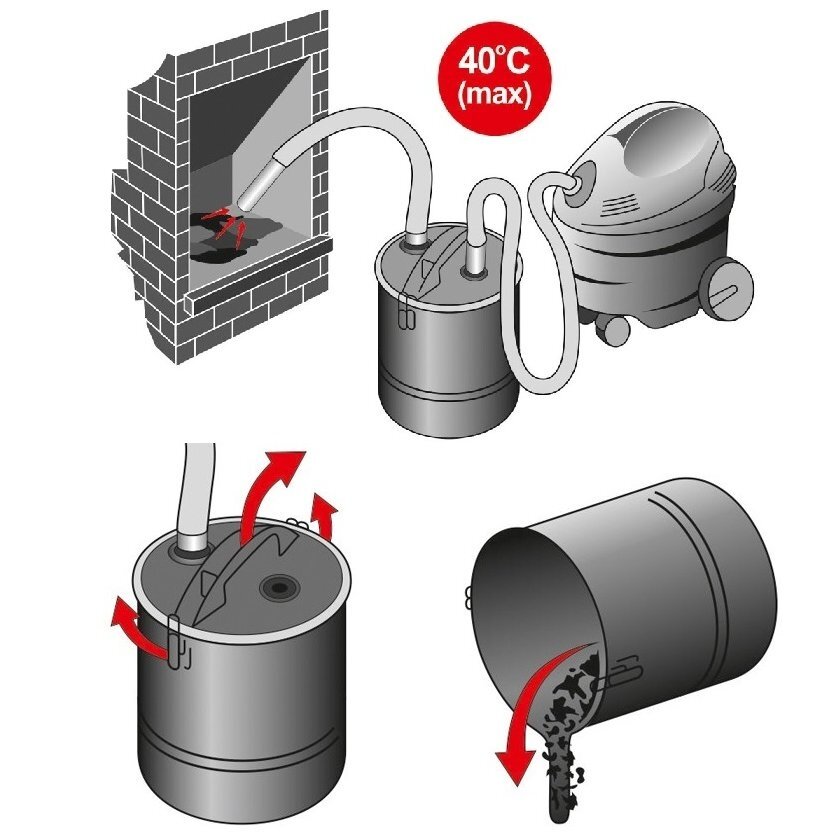 Siurblio priedas karštiems pelenams Vorel 18l 7 Siurblio priedas karštiems pelenams Vorel 18l 7