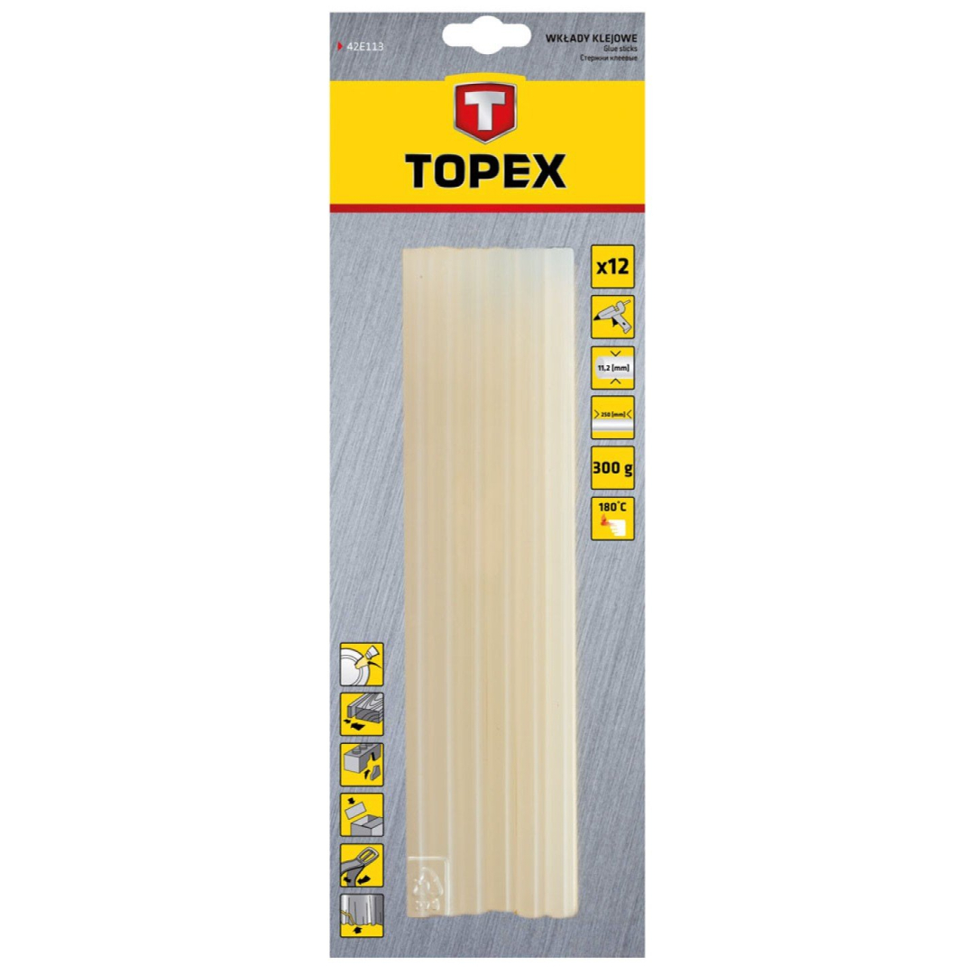 Skaidrios klijų lazdelės 11/250mm, 12 vnt. 1 Skaidrios klijų lazdelės 11/250mm, 12 vnt. 1