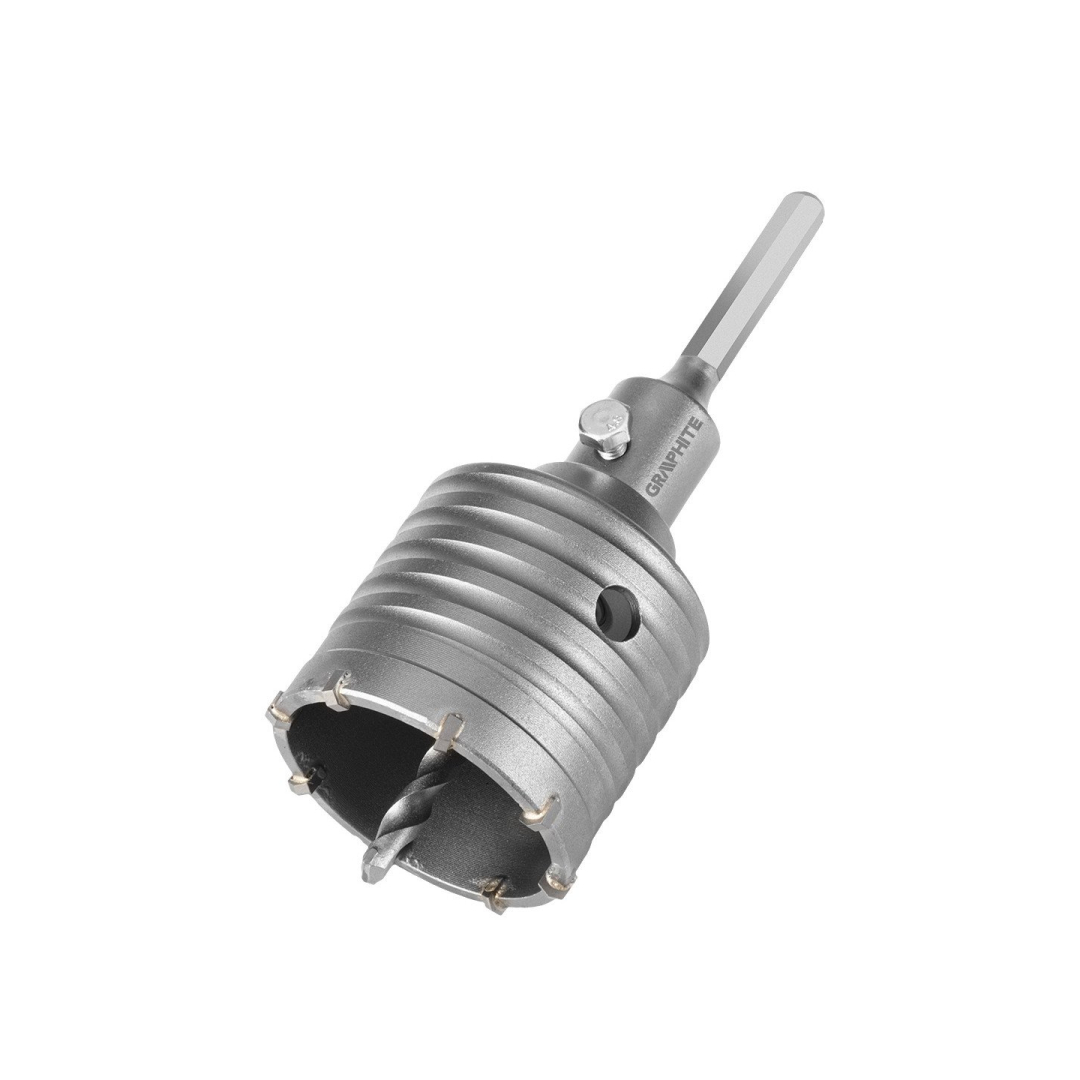 Skylių gręžimo krūna 65 mm su HEX adapteriu ir kontroliniu grąžtu