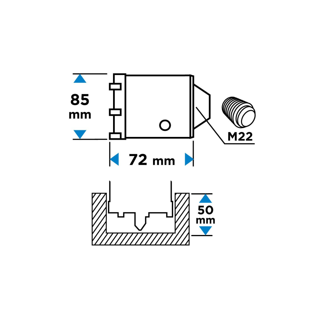 Skylių gręžimo krūna 85 mm 7