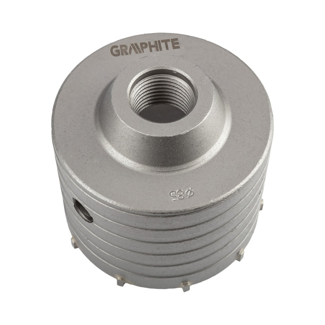 Skylių gręžimo krūna 85 mm su HEX adapteriu ir kontroliniu grąžtu 7