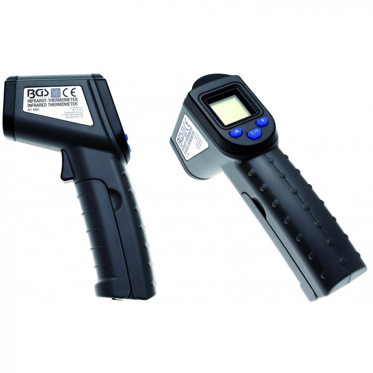 Skaitmeninis lazerinis termometras BGS-TECHNIC, -50 - +500°C Skaitmeninis lazerinis termometras BGS-TECHNIC, -50 - +500°C