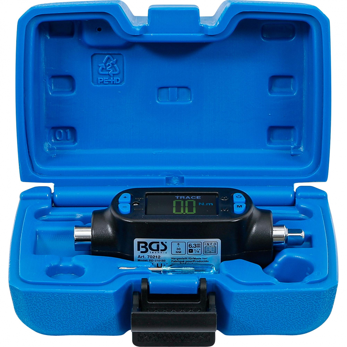 Skaitmeninis sukimo momento adapteris BGS-technic, 6.3 mm (1/4") | 6 - 30 Nm 1 Skaitmeninis sukimo momento adapteris BGS-technic, 6.3 mm (1/4") | 6 - 30 Nm 1