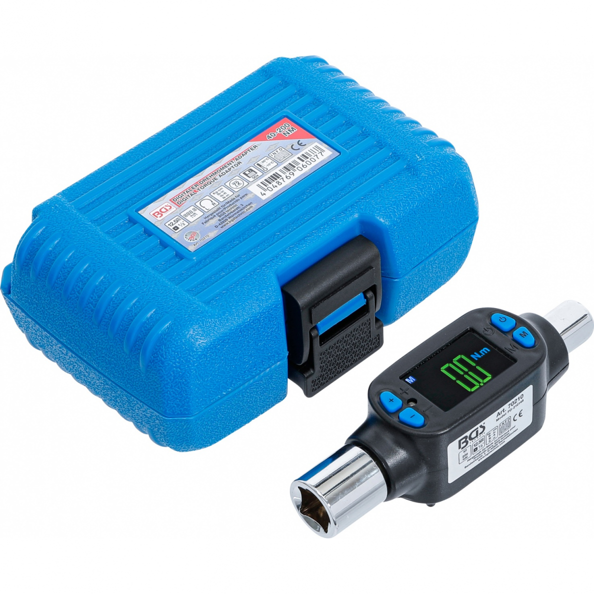 Skaitmeninis sukimo momento adapteris BGS-technic, 12.5 mm (1/2"), 40 - 200 Nm Skaitmeninis sukimo momento adapteris BGS-technic, 12.5 mm (1/2"), 40 - 200 Nm