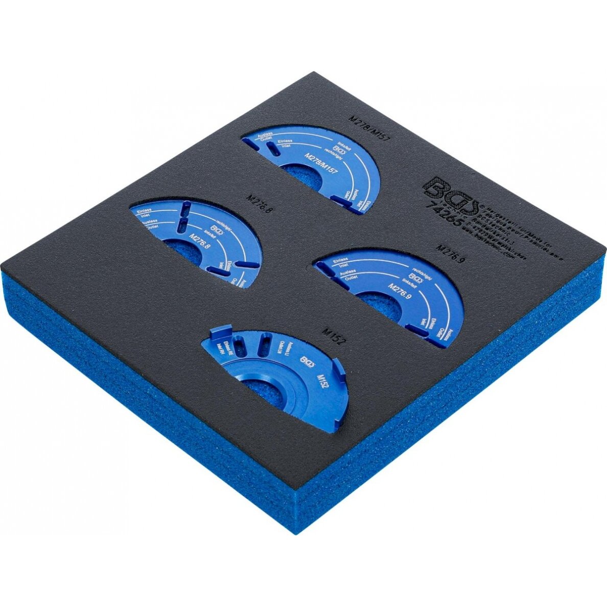 Skirstomojo veleno reguliatoriaus nustatymo įrankių rinkinys | Mercedes-Benz M152, M157, M276, M278 (74265) Skirstomojo veleno reguliatoriaus nustatymo įrankių rinkinys | Mercedes-Benz M152, M157, M276, M278 (74265)