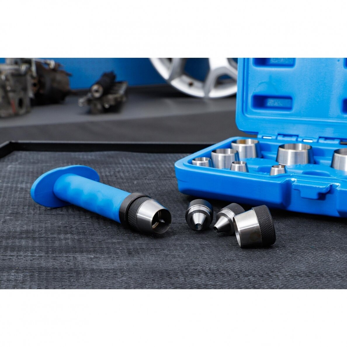 Skylių išmušėjų komplektas | 5 - 35 mm | 14 vnt. (566) 1 Skylių išmušėjų komplektas | 5 - 35 mm | 14 vnt. (566) 1