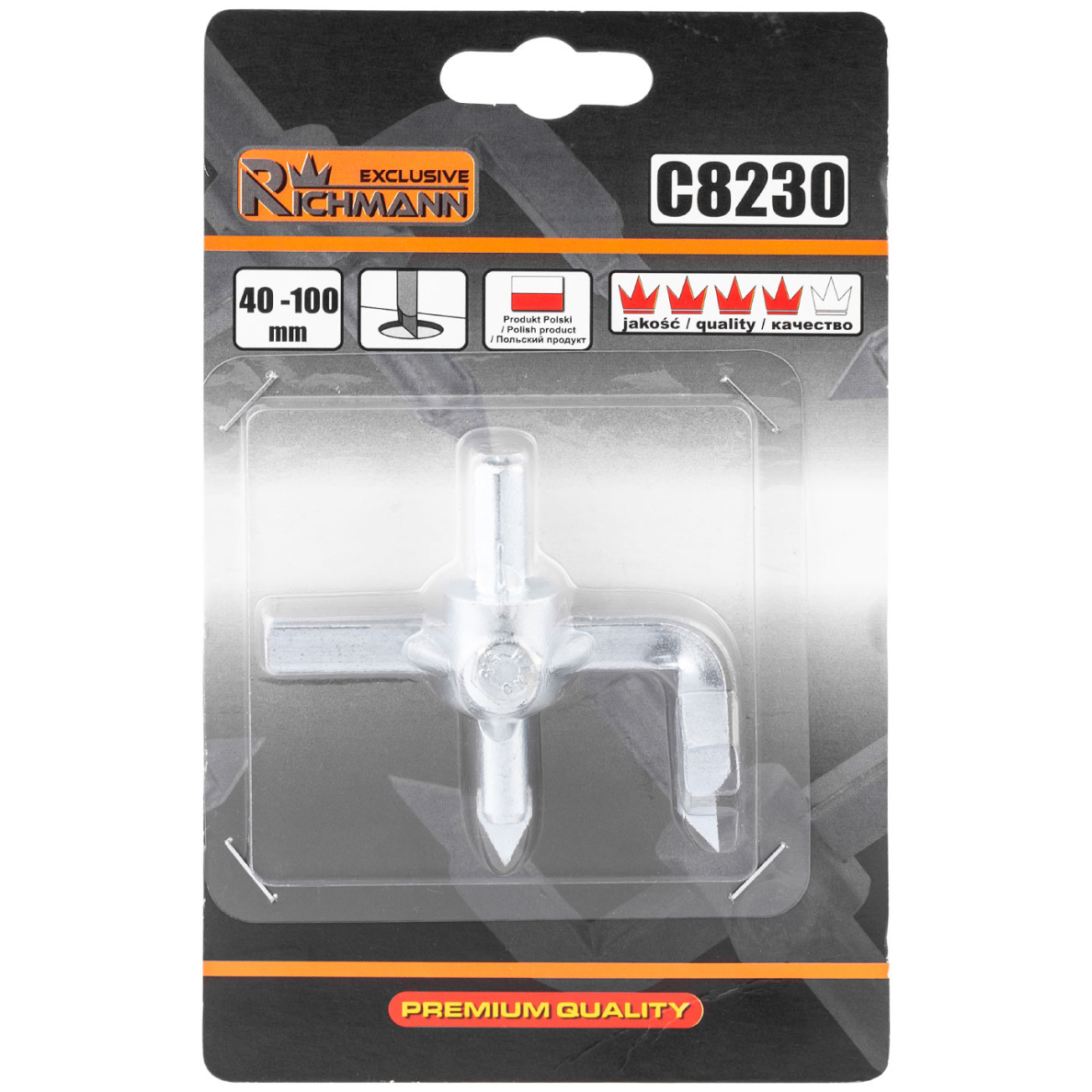 Skylių rėžtukas 40 - 100 mm 3 Skylių rėžtukas 40 - 100 mm 3