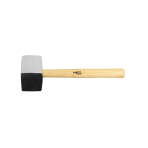 Skardininko plaktukas 63mm/680g, juodos-white rubber, medine rankena