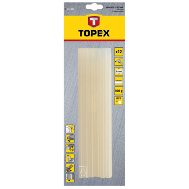 Skaidrios klijų lazdelės 11/250mm, 12 vnt. 1