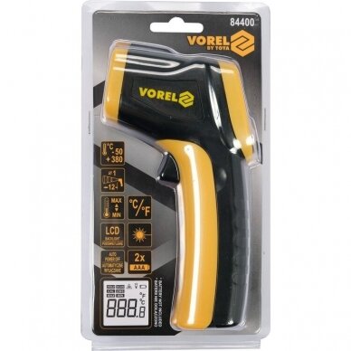 Skaitmeninis lazerinis termometras | LCD ekranas | -50C + 380C (84400) 3 Skaitmeninis lazerinis termometras | LCD ekranas | -50C + 380C (84400) 3