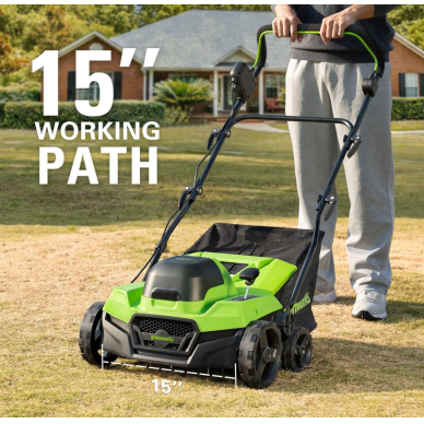 SKARIFIKATORIUS II 38cm Greenworks 24X2V GD24X2SC38II (tik įrankis) 1 SKARIFIKATORIUS II 38cm Greenworks 24X2V GD24X2SC38II (tik įrankis) 1