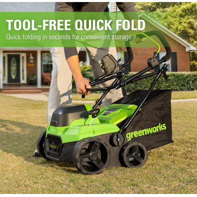 SKARIFIKATORIUS II 38cm Greenworks 24X2V GD24X2SC38II (tik įrankis) 4 SKARIFIKATORIUS II 38cm Greenworks 24X2V GD24X2SC38II (tik įrankis) 4