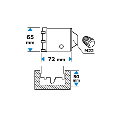 Skylių gręžimo krūna 65 mm 7 Skylių gręžimo krūna 65 mm 7