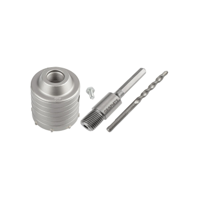 Skylių gręžimo krūna 65 mm su HEX adapteriu ir kontroliniu grąžtu 5