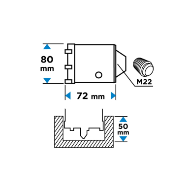 Skylių gręžimo krūna 80 mm 7 Skylių gręžimo krūna 80 mm 7