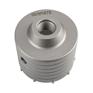 Skylių gręžimo krūna 80 mm su HEX adapteriu ir kontroliniu grąžtu 7