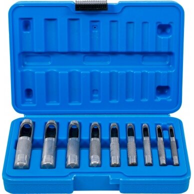 Skylių išmušėjų komplektas | 3 - 12 mm | 9 vnt. (565) Skylių išmušėjų komplektas | 3 - 12 mm | 9 vnt. (565)