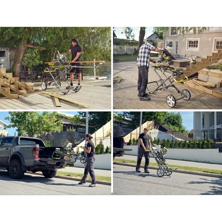 Skersinio pjovimo staklių stovas su ratukais Ryobi RLSW01 1 Skersinio pjovimo staklių stovas su ratukais Ryobi RLSW01 1