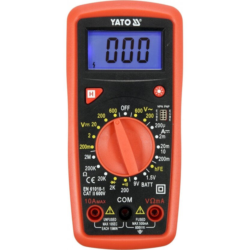 Skaitmeninis daugiafunkcinis testeris | 0-600 V (YT-73081) Skaitmeninis daugiafunkcinis testeris | 0-600 V (YT-73081)
