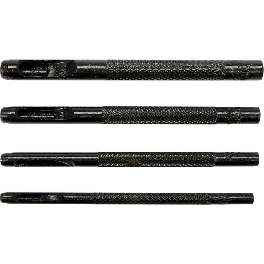 Skylių išmušėjų odoje rinkinys | 2/3/4/5 mm | 4 vnt. (YT-35880)