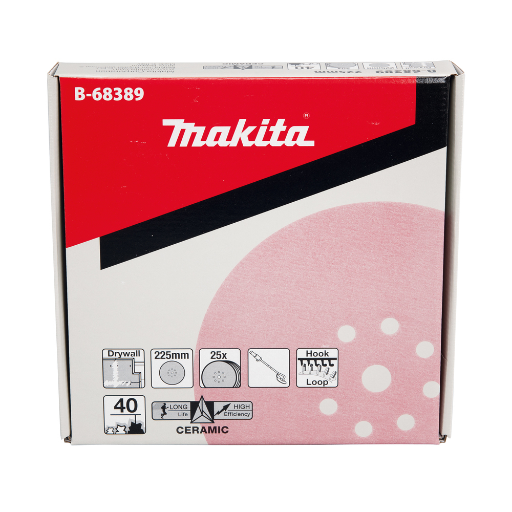 Šlifavimo popierius Makita B-68389, 225MM K40 (10Vnt.) DSL800 1