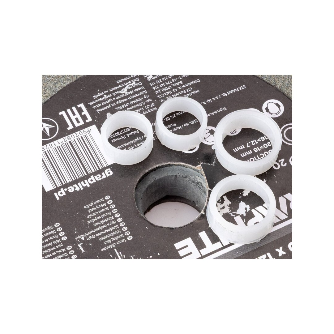 Šlifavimo diskai 125 x 20/16/12,7 x 16 mm, p60, 2 vnt. 4 Šlifavimo diskai 125 x 20/16/12,7 x 16 mm, p60, 2 vnt. 4