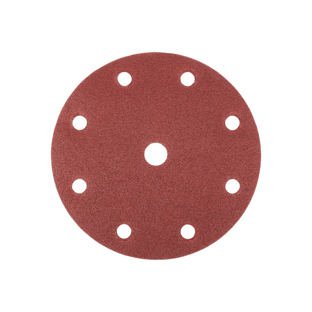 Šlifavimo diskai 150 mm, P100, 5 vnt, su 9 skylėmis 04-721 5 Šlifavimo diskai 150 mm, P100, 5 vnt, su 9 skylėmis 04-721 5