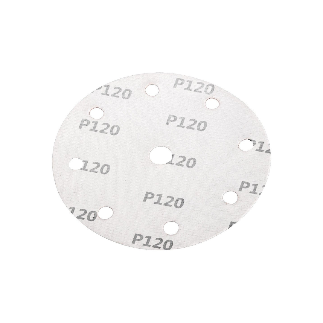 Šlifavimo diskai 150 mm, P120, 5 vnt, su 9 skylėmis 04-721 6