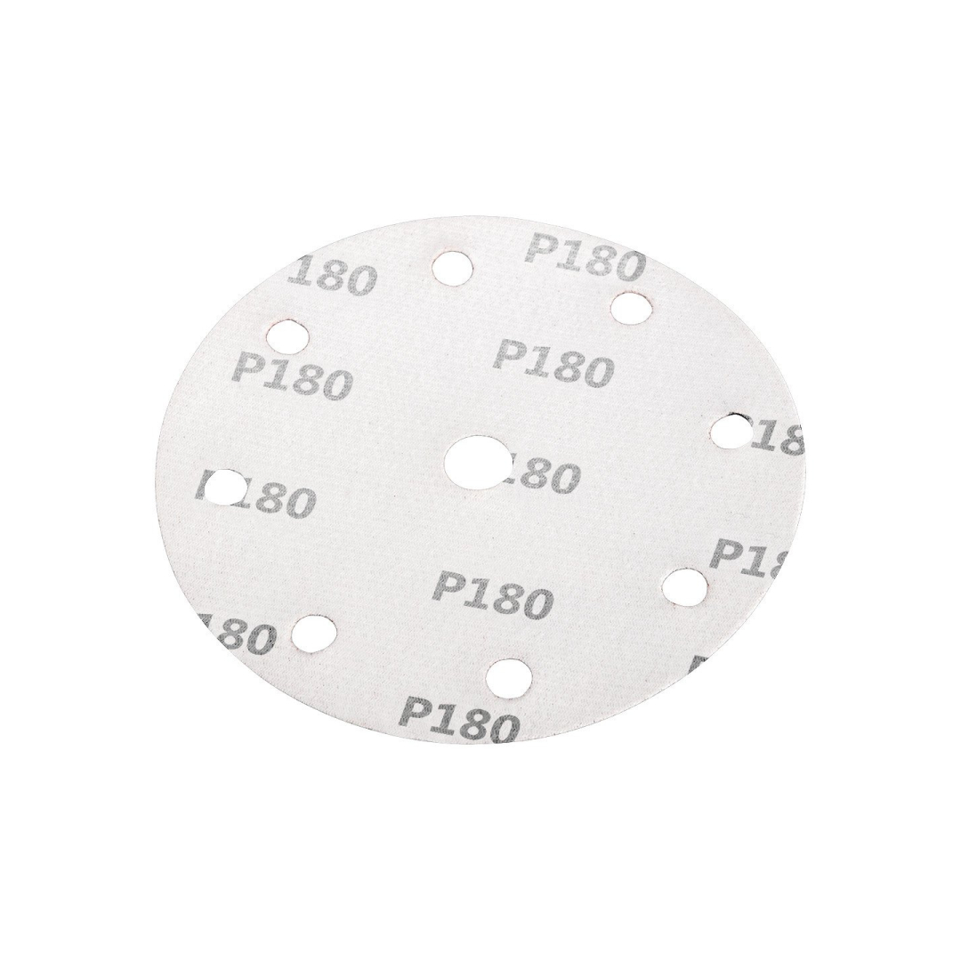 Šlifavimo diskai 150 mm, P180, 5 vnt, su 9 skylėmis 04-721 6