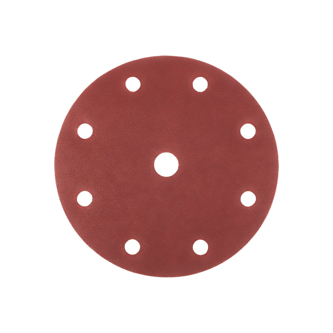 Šlifavimo diskai 150 mm, P240, 5 vnt, su 9 skylėmis 04-721 5 Šlifavimo diskai 150 mm, P240, 5 vnt, su 9 skylėmis 04-721 5