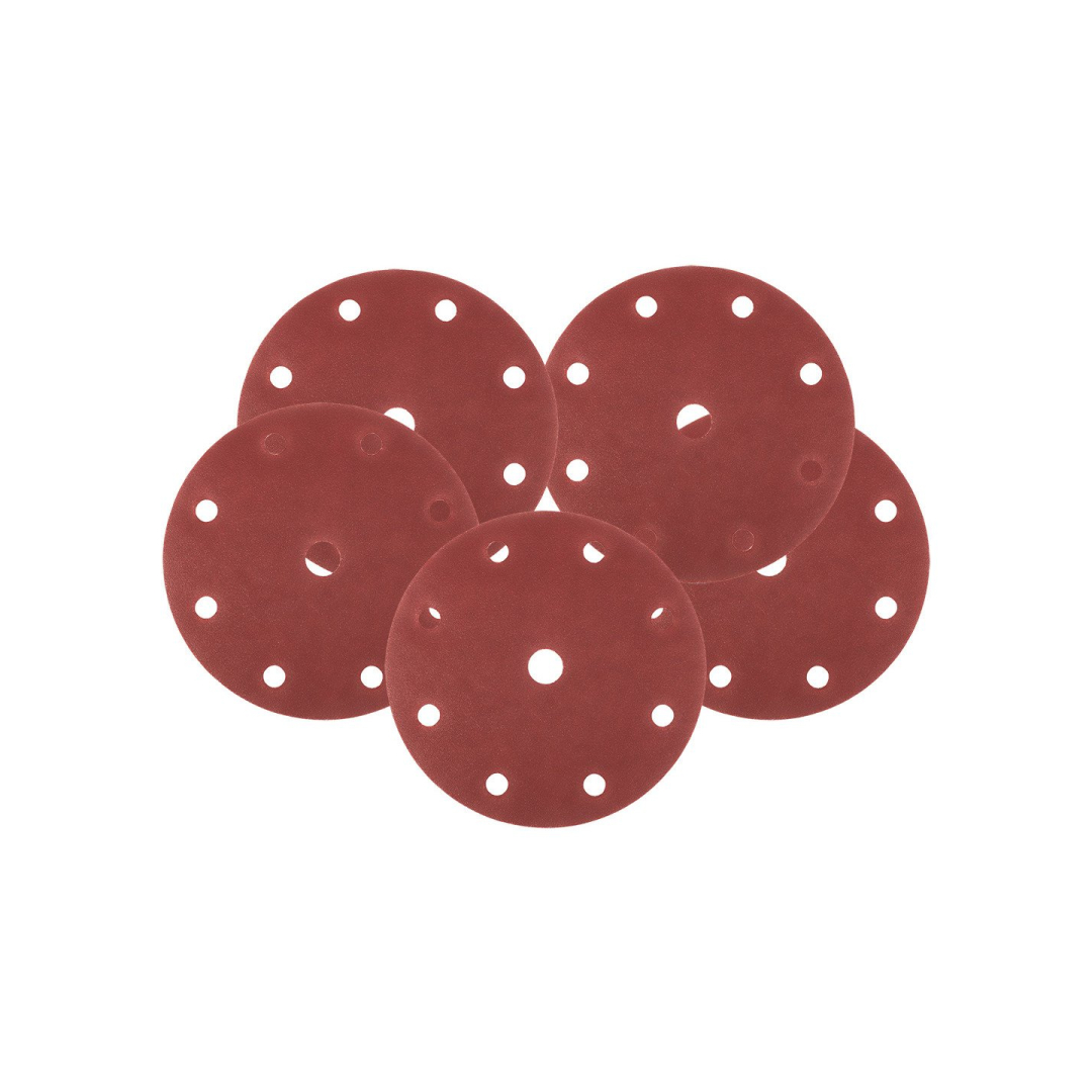 Šlifavimo diskai 150 mm, P240, 5 vnt, su 9 skylėmis 04-721