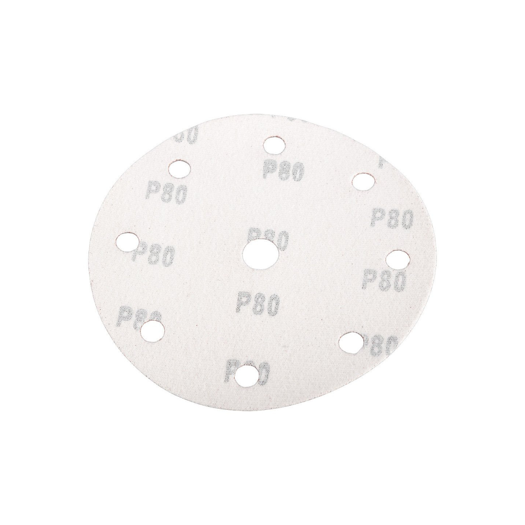 Šlifavimo diskai 150 mm, P80, 5 vnt, su 9 skylėmis 04-721 6