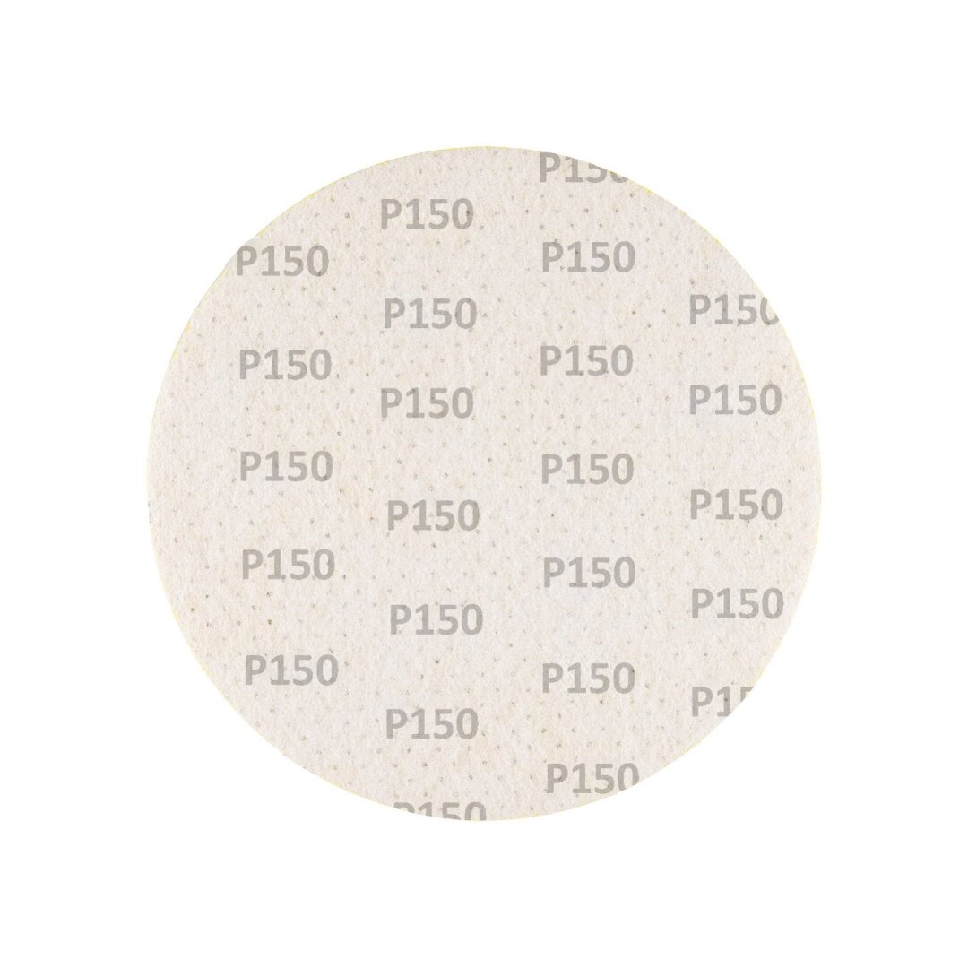 Šlifavimo diskai, perforuoti, „Velcro“, užpildyti skylėmis 225 mm, P150, 5 vnt. 3 Šlifavimo diskai, perforuoti, „Velcro“, užpildyti skylėmis 225 mm, P150, 5 vnt. 3