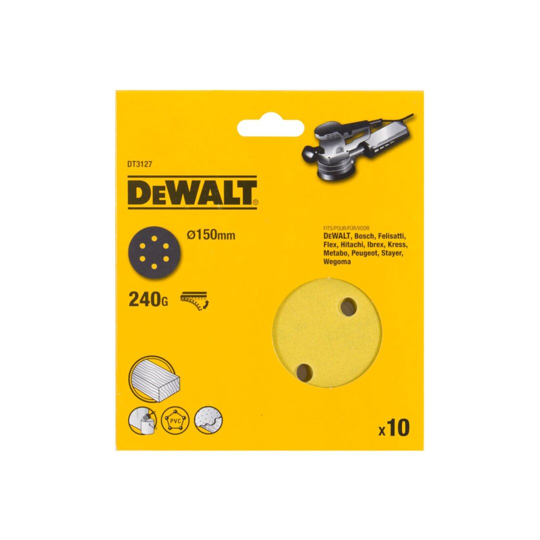 Šlifavimo popierius 240GT 150mm pakuoteje 10vnt 3